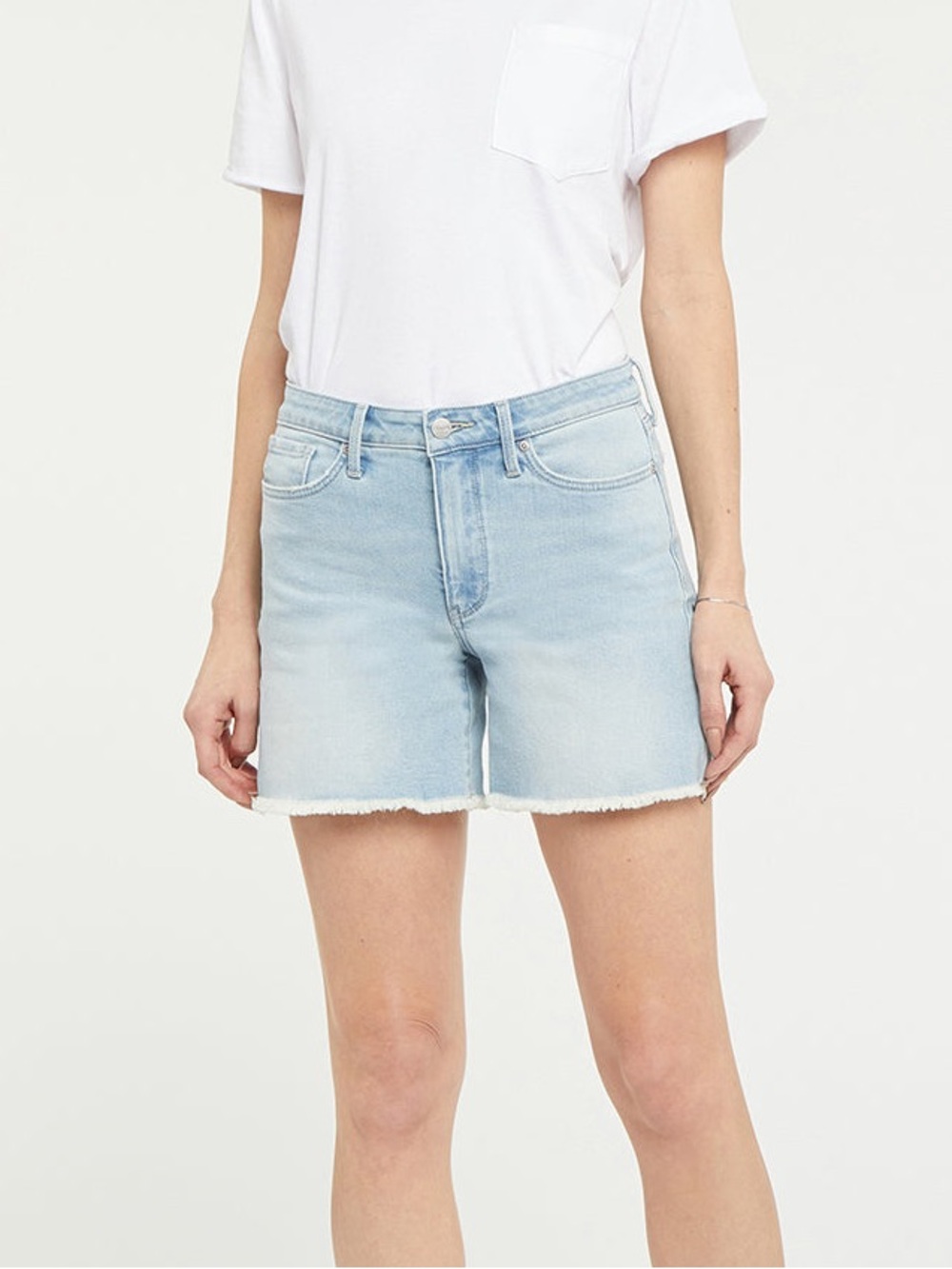 Light Wash Denim Shorts - Women's Casual Summer Shorts